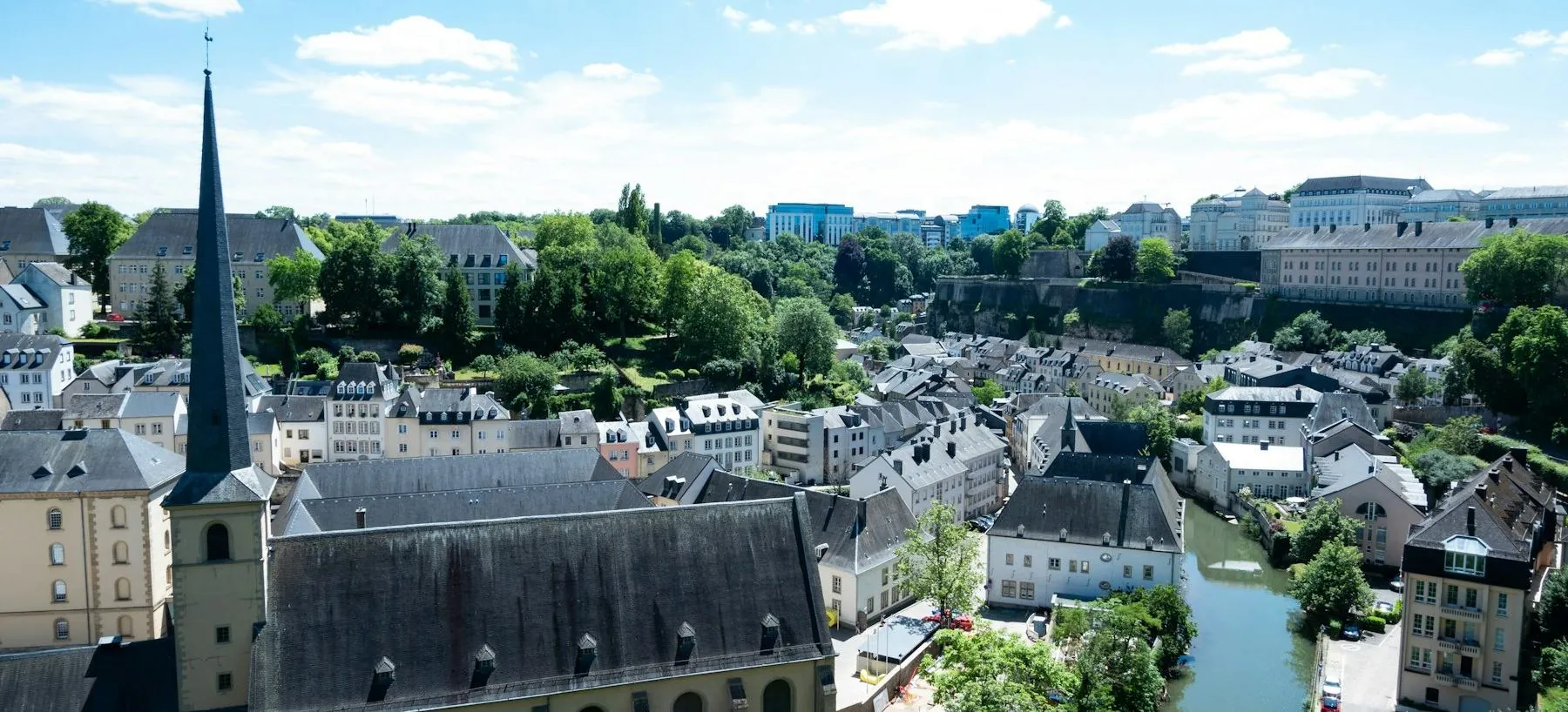 Luxembourg City from the Grund
